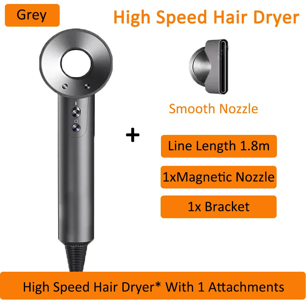 Super Leafless Hair Dryer 5 in 1 Hair Dryer 220V Professional Haircare 1600W Powerful Air Blower Negative Ionic Salon Style Tool