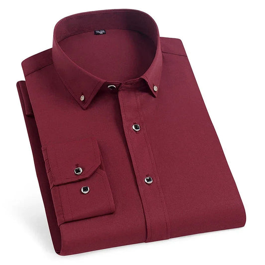 New Mens Long Sleeve French Cufflinks Shirt Casual Solid Male Brand Shirts Slim Fit French Cuff Luxury Dress Button Up Shirts
