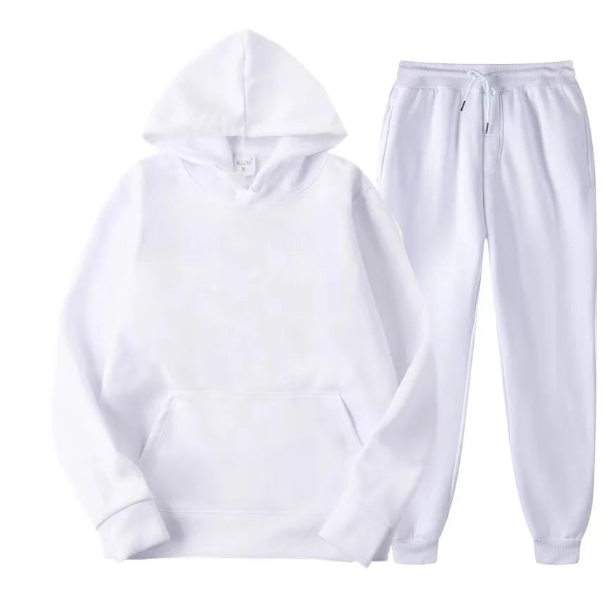 Women's  fashion Sets Hoodies Pants Autumn Winter Hooded Sweatshirt Sweatpants Hoodie Pant Hoody Pullover Female Suit