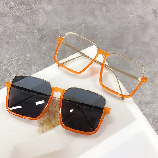 Sunglasses Women 2025 Drive Travel Big Square Frame Luxury Brand Design Gradient Colors Vintage Sun Glasses Ladies Men Unisex