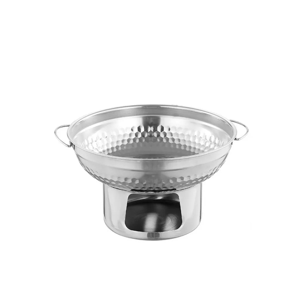 Modern 20/22cm Stainless Steel Hot Pot Fast Heating Thickened Double Ears Hot Pot Round Large Capacity Thai Hot Pot Outdoor