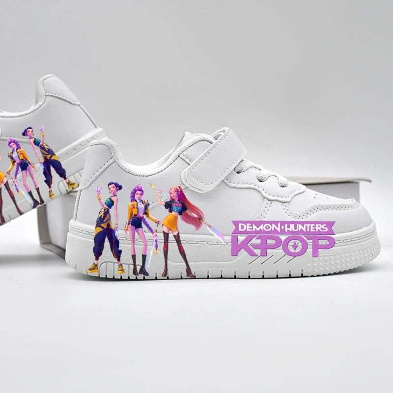 Children's Student Fashion Casual Shoes Kids New Design KPOP White Sport Shoes Boys Girls Anti-slip Outdoor Breathable Sneakers