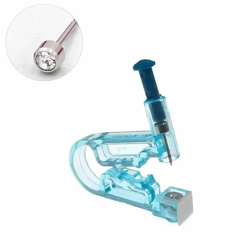 10 Pcs Disposable Sterile Ear Piercing Set Cartilage Tragus Helix Piercing Gun No Pain Piercer Tool Machine Kit Stud Jewelry
