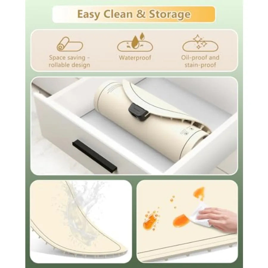 Food Warming Mats for Countertop Extra Large XXL 36"x15" Electric Heating Pad for Food Roll Up Silicone Warmer Mat for Party an