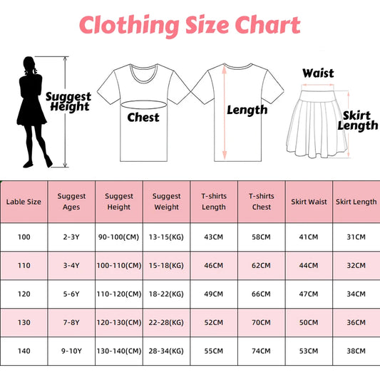 K-Pop Hunters Zoey Mira Rumi Kids T Shirt Summer Girl Outfit T-shirt +Tutu Skirt Princess Clothes Suit Party Clothing Set