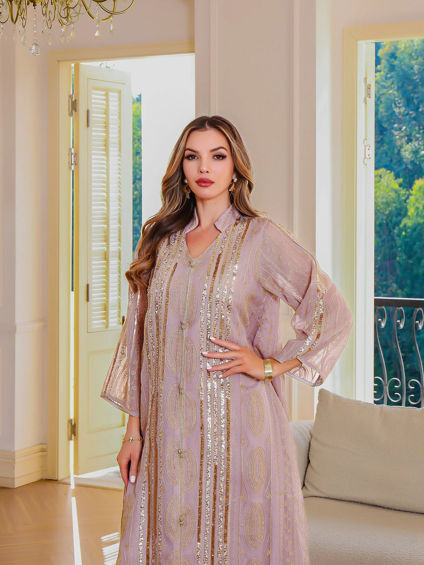 Middle Eastern Ramadan Elegant Pure Muslim Lounge Pants Set - Stylish and Plaid Design, Perfect for Everyday Wear Suitable for All Seasons
