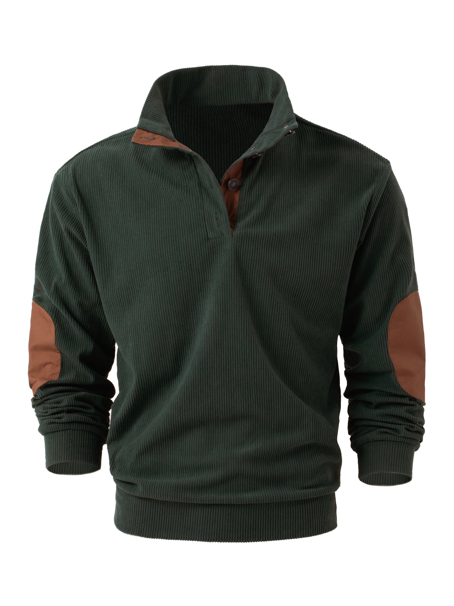 Spring and autumn solid color sports long-sleeved tops for men, fashionable and casual stand-up collar outdoor men's pullover