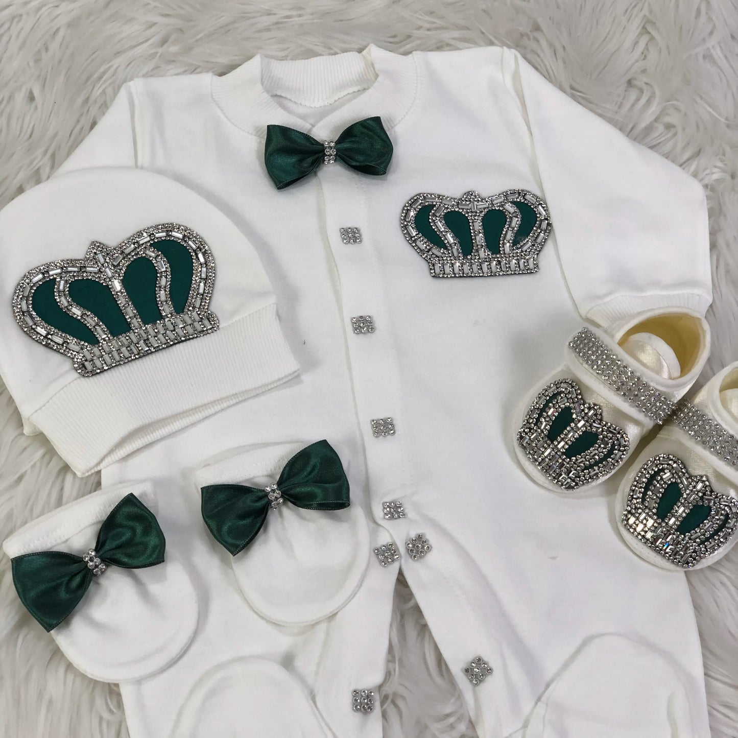 Dollbling Boy Baby Set Clothing Personalized Outfit Custom Baby Clothes Spring Angle Wing Lace Embroidery 4Pcs Layette