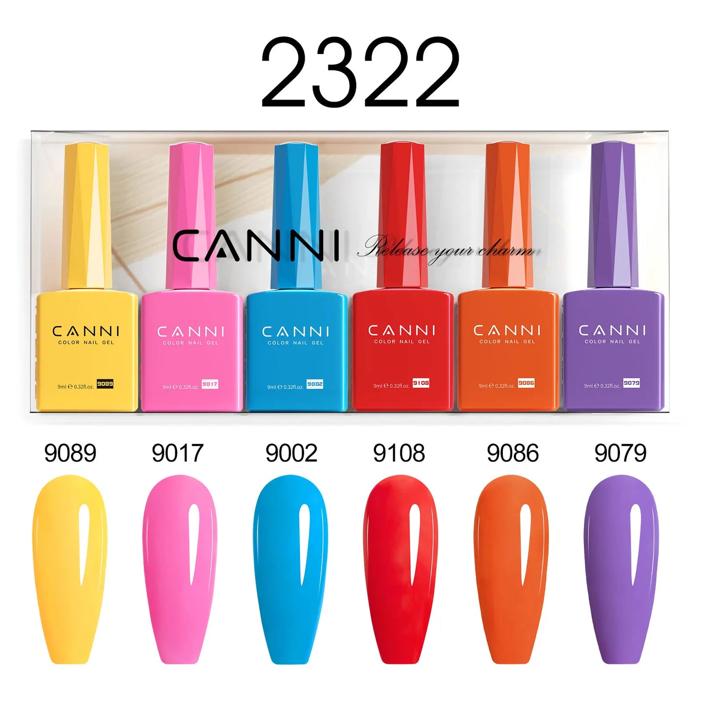 6pcs/kit CANNI HEMA TPO FREE Nail Gel Polish Set Gorgeous Color Semi Permanent Soak off UV LED Gel Nail Varnish Christmas Gift