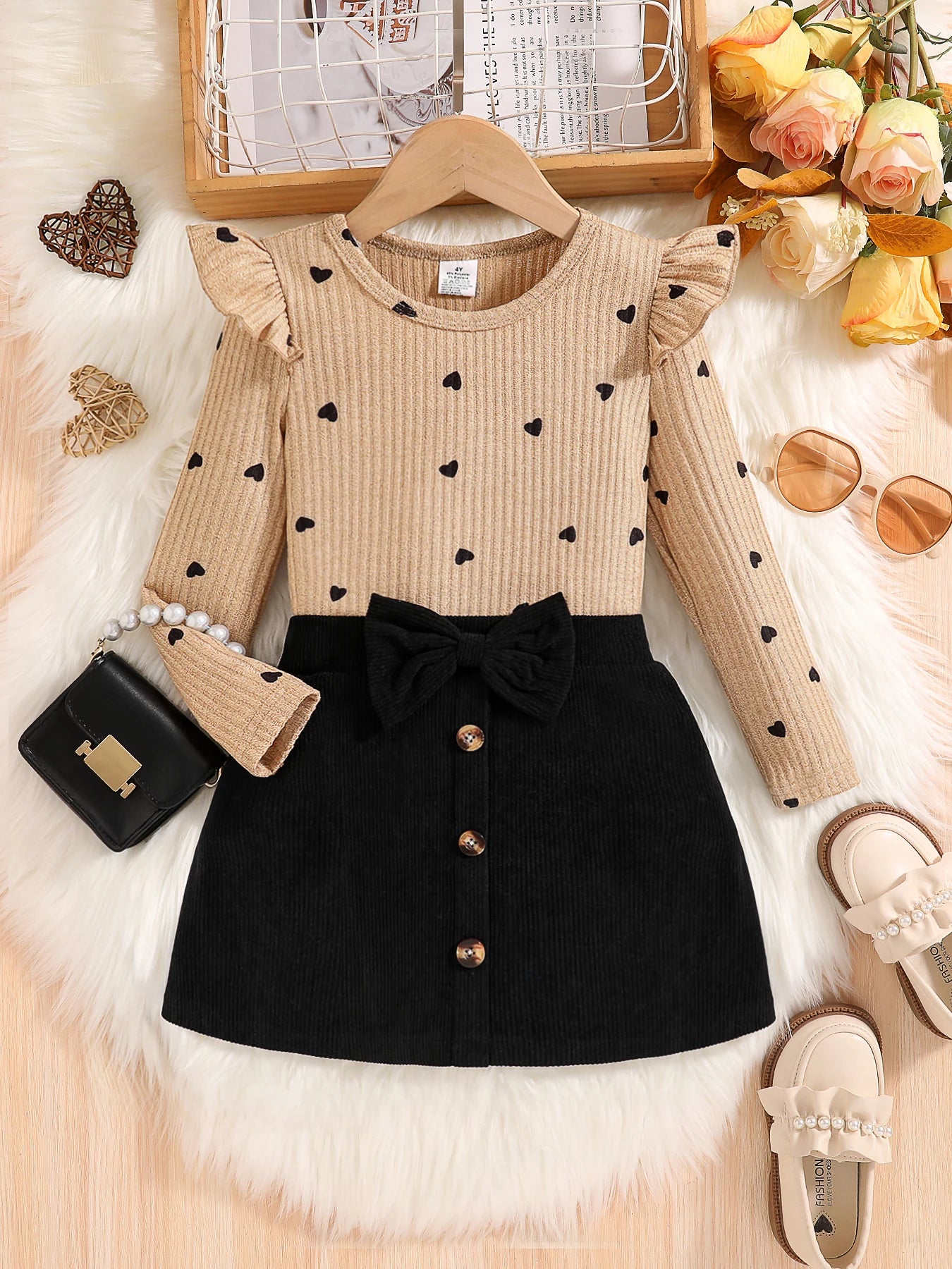 2-Piece Set for Girls in Spring and Autumn: