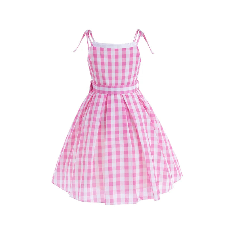 New Movie Girls Costume for Kids Girls Cosplay Birthday Party Princess Dress Pink Halloween Carnival For Girls Clothes
