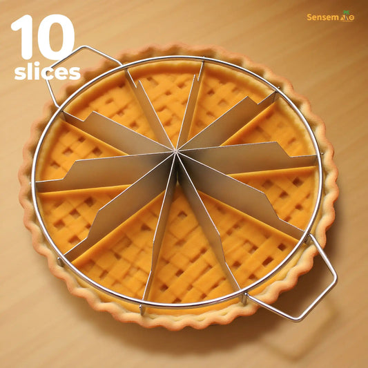 Cake Cutter Slicer Stainless Steel Pastry Portion Marker Pizza Pie Divider Even 4-10 Slices Cake Portioner Baking Tools Kitchen