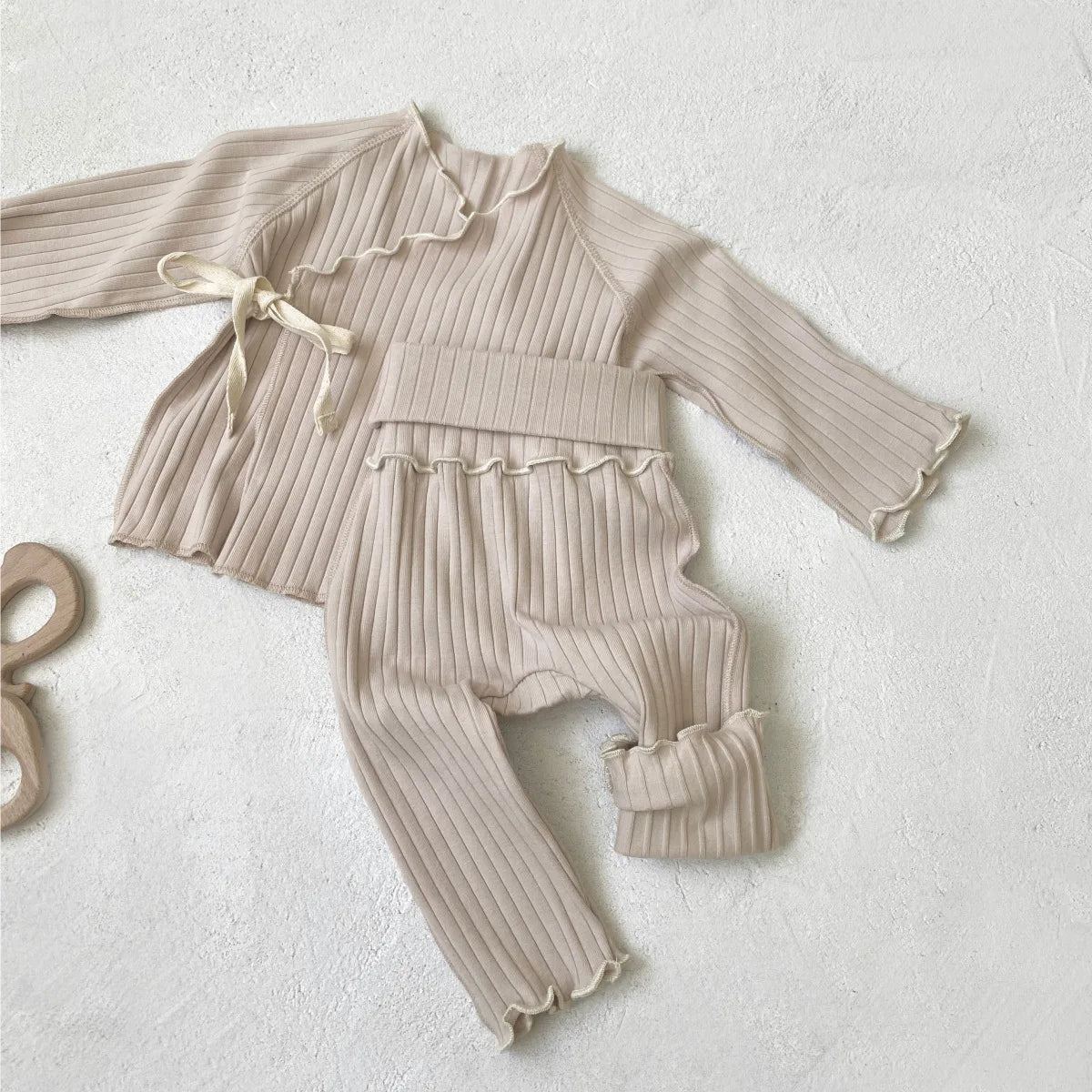2PCS Set Toddler Clothing Long Sleeve Autumn Baby Newborn Romper Infant Kniting Bodysuit Set 0-2Y Top+Pants Clothes Set Cotton