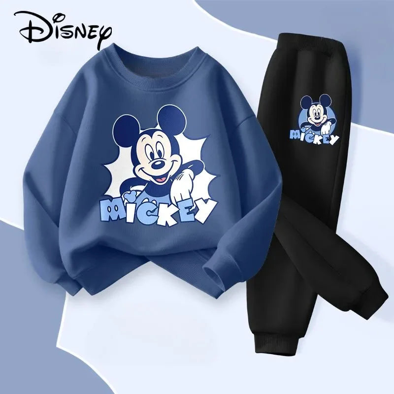 New Spring and Autumn Children's Hoodies Sets Cartoon Printed Boys Sweatsuit Kids Pullover and Long Pant Two Piece Sets Clothing