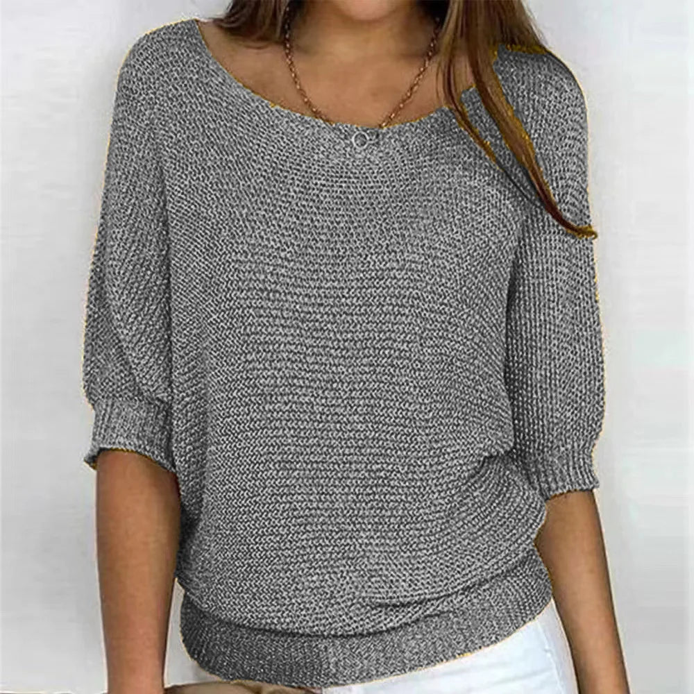 Women Sweater O-neck Autumn Basic Pullover Pulls Jumpers Korean Long-sleeved Solid Knitwear Bottoming Air-conditioned Shirt