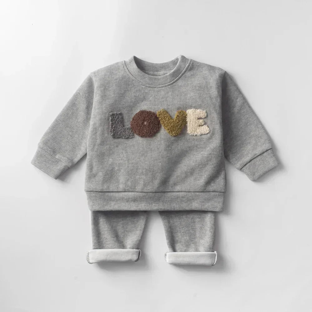 DGUKYM Spring Autumn New Babies Clothes Outfits Born Baby Boy Outfits Little Girls Boys Pullovers Tops+Pants 2PCS Baby Stuff