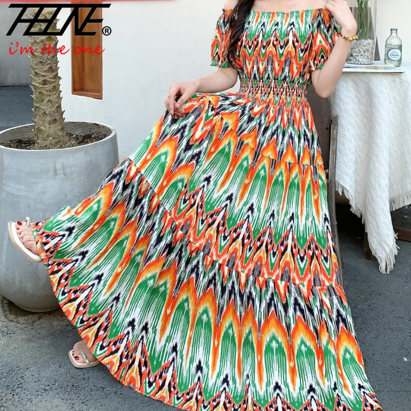 New Summer Indian Dress Women 2026 Clothes Vestidos Para Mujer Boho Long Vintage Sexy Korean Fashion Casual Bohemian Floral Robe