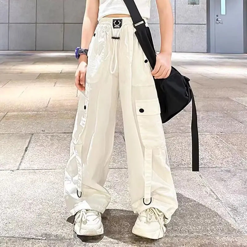 American Style Girls' Casual Pants Spring High Street Hip-hop Children's Sports Pants Autumn High Quality Children's Clothing