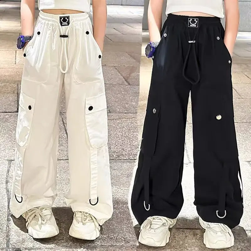 American Style Girls' Casual Pants Spring High Street Hip-hop Children's Sports Pants Autumn High Quality Children's Clothing