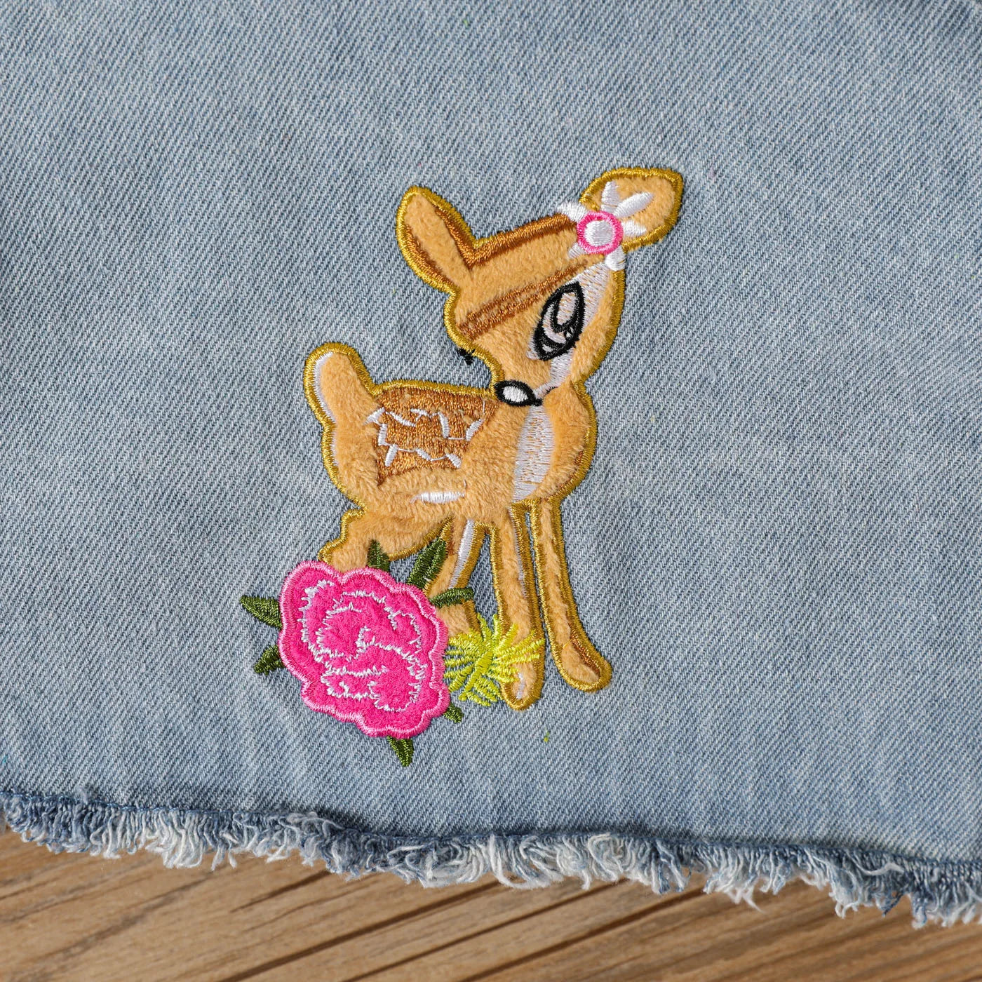 Prowow Fall Winter Baby Girl Denim Outfit Set Turn-down Collar Jeans Jacket+Deer Printed Dress Newborn Baby Birth Clothing
