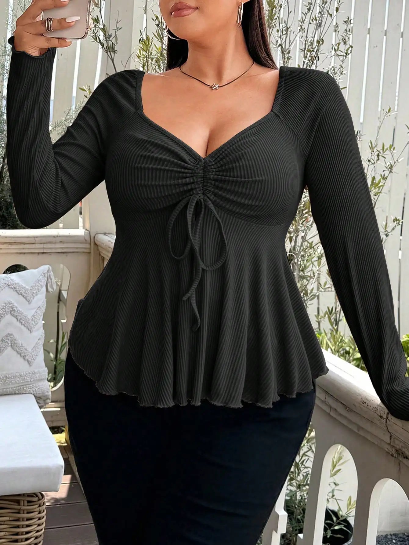 Elegant special new fashion solid color women's autumn and winter warm plus size T-shirt
