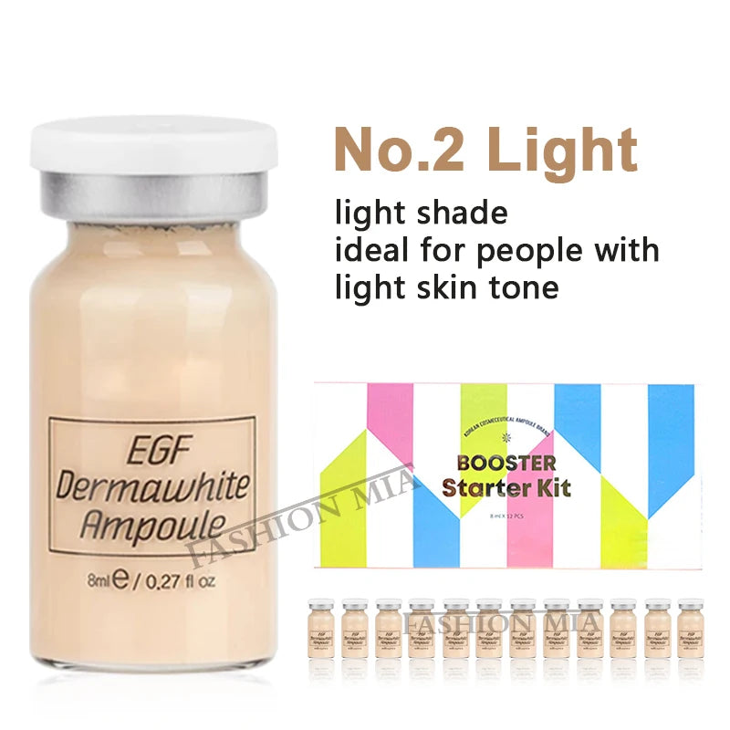 Korea 8ml BB Cream Glow Ampoule Essence Kit Woman&Man Facial Niacinamide/Salmon DNA Foundation Moisturizing Skin Care Beauty