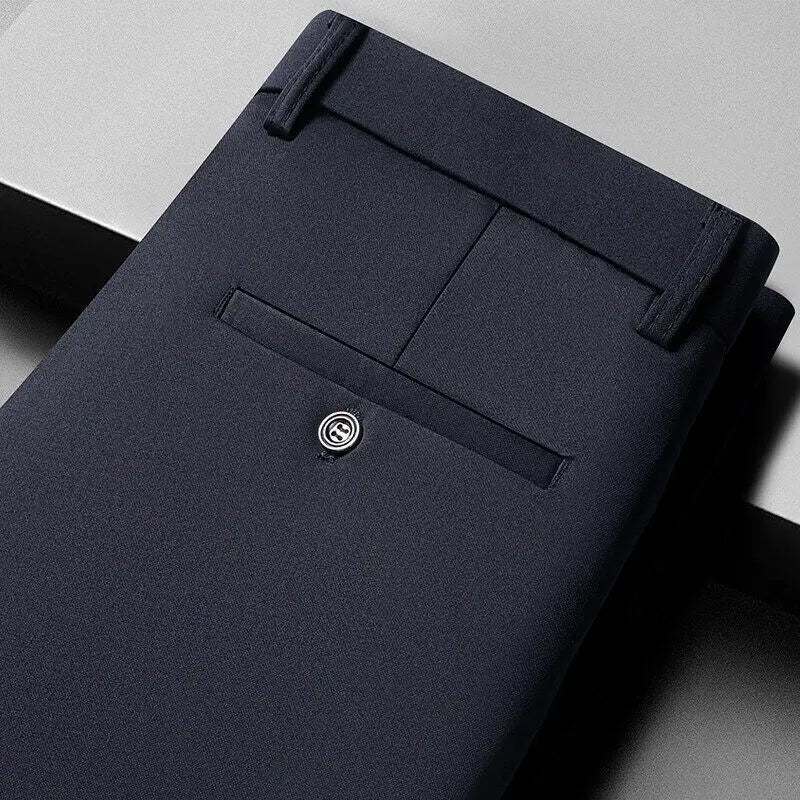 10 color casual pants, men's business casual suit pants, loose straight summer thin stretch suit pants