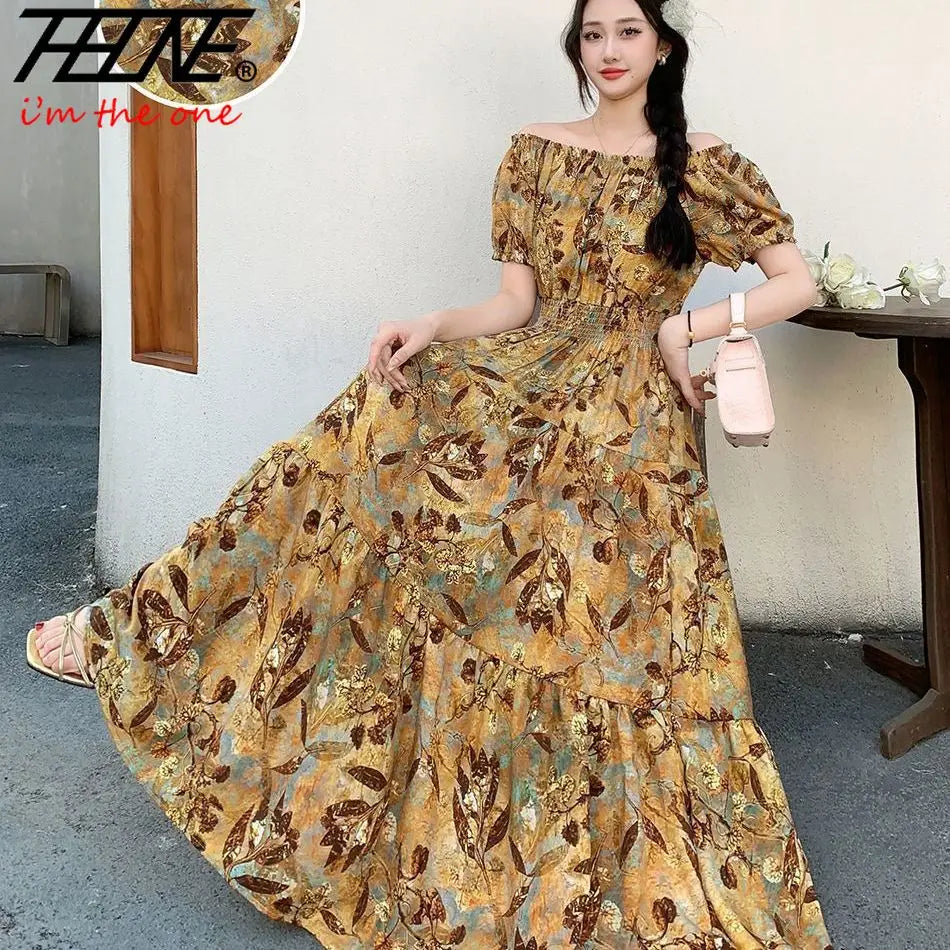 New Summer Indian Dress Women 2026 Clothes Vestidos Para Mujer Boho Long Vintage Sexy Korean Fashion Casual Bohemian Floral Robe