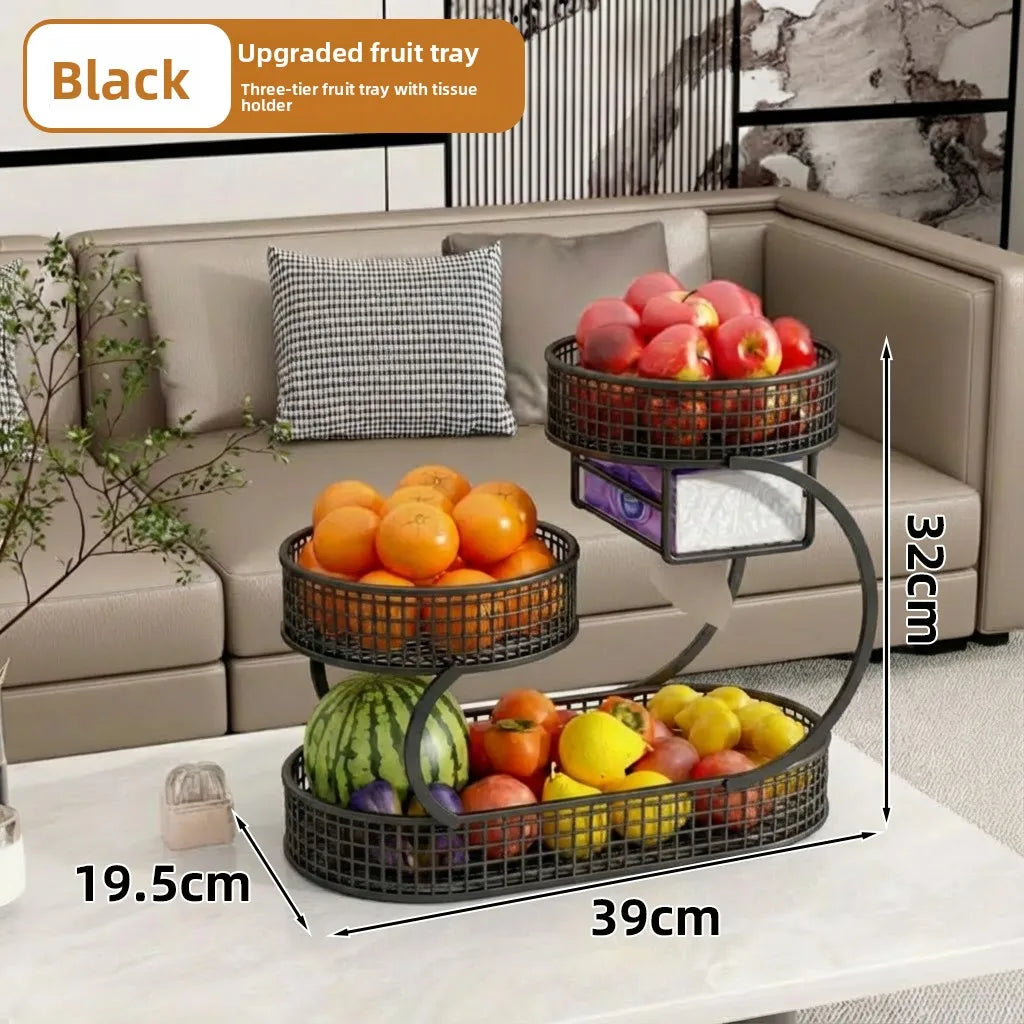 Luxury Fruit Tray Elegant Candy Display Plate Sofa Table Snack High Aesthetic Value Dry Fruit Tray Neifeng Storage Organizer