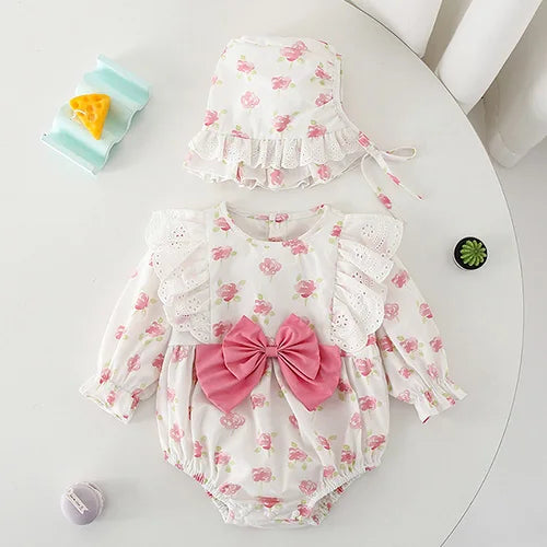2025 New Autumn 1-5Yrs Girl Party Dress Baby Girl Romper Long Sleeved Cotton Splicing Kids Princess Dresses Sister Clothes