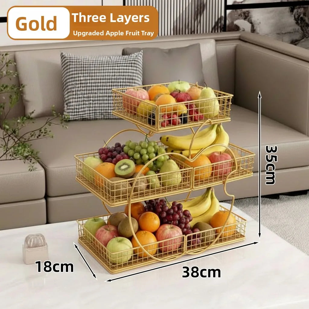 Luxury Fruit Tray Elegant Candy Display Plate Sofa Table Snack High Aesthetic Value Dry Fruit Tray Neifeng Storage Organizer