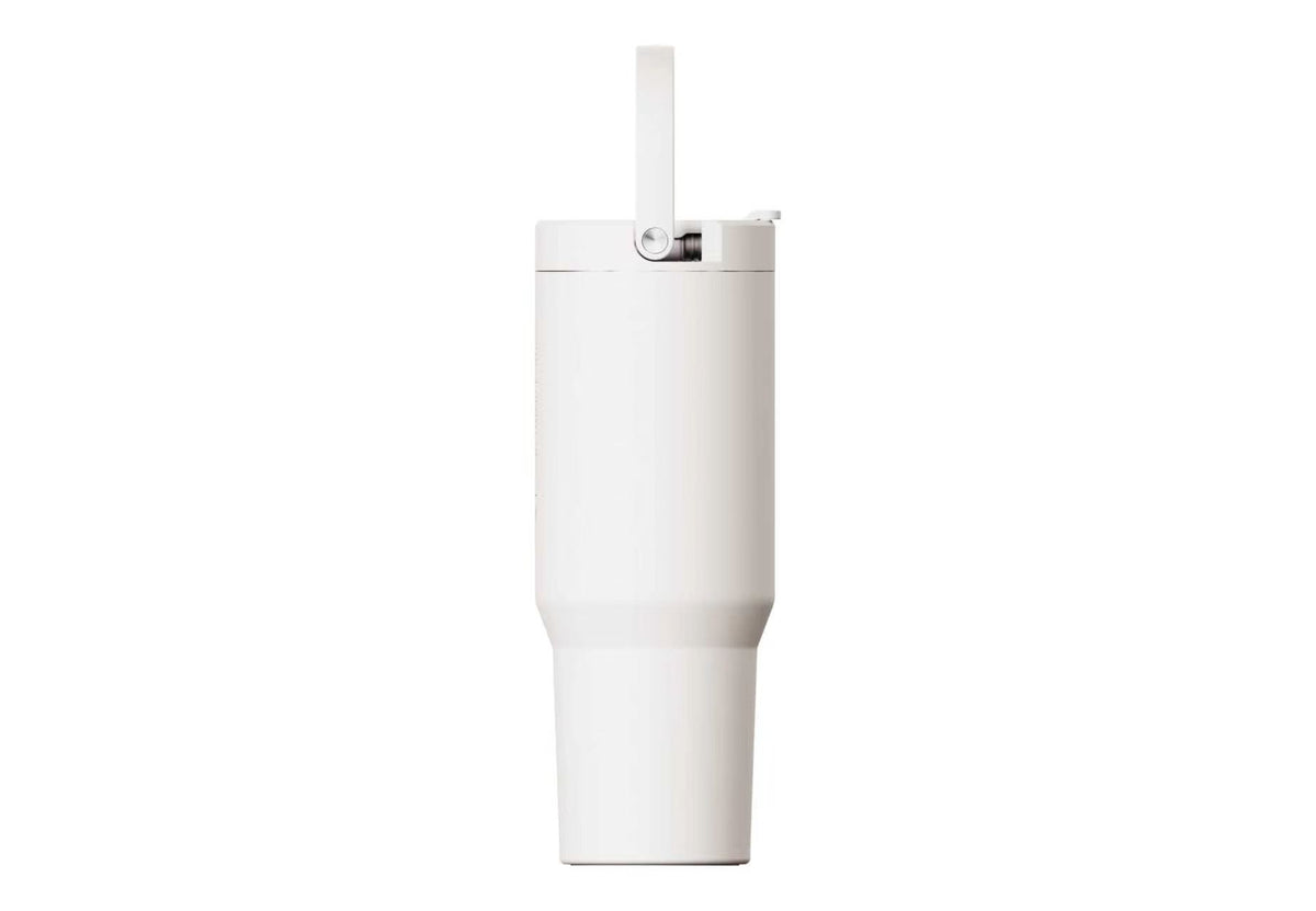 AFSSU 32 oz Vacuum Insulated Tumbler with Flip Straw & Carry Handle, White